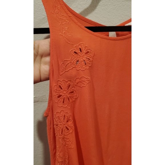 LUQ Marvelo Orange Eyelet Detail Top - Picture 5 of 5